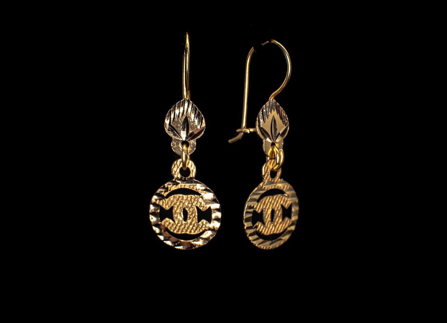 21k Gold Elegant Earrings