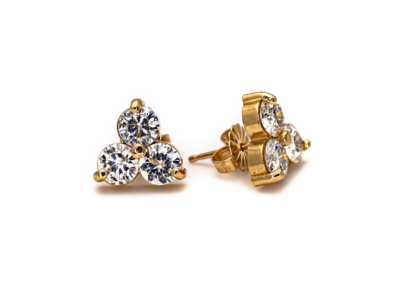14k Gold Lab Diamond Earrings