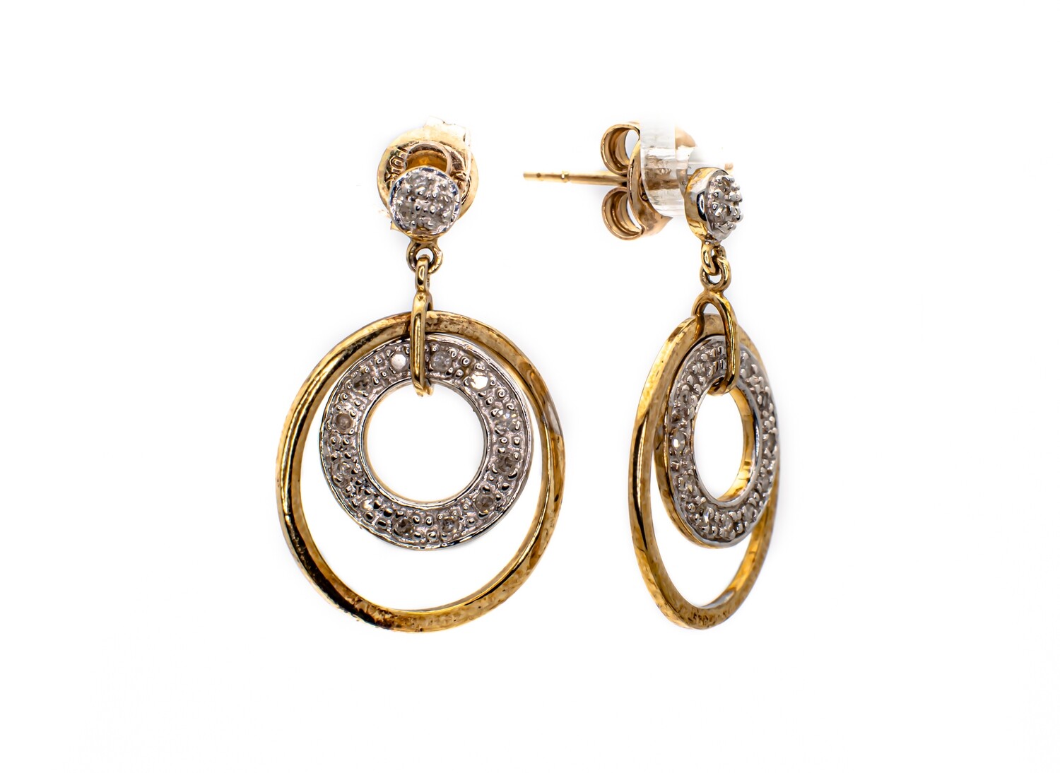 10k Gold Earrings with Diamonds