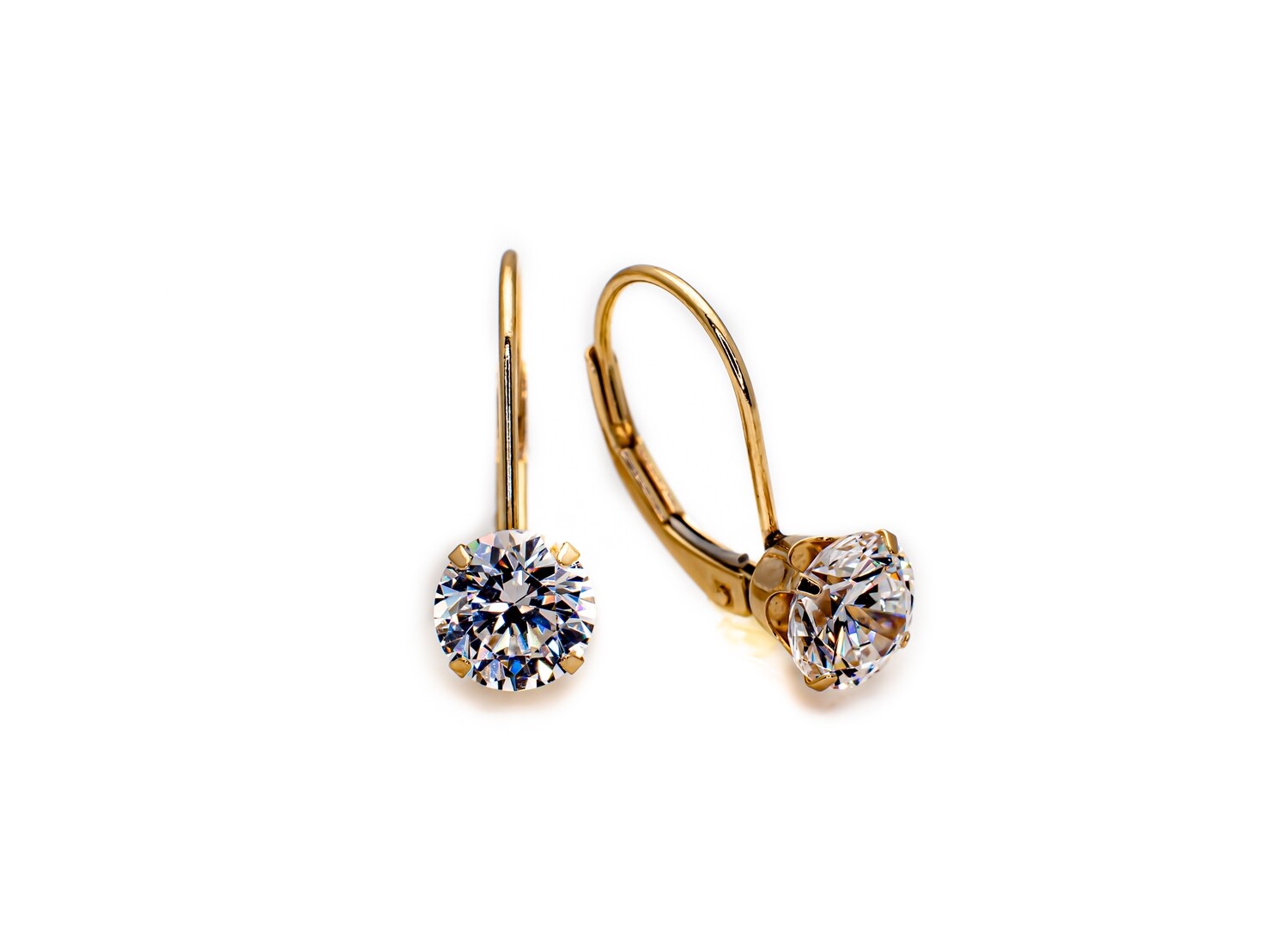 14k Gold Earrings with CZ stones