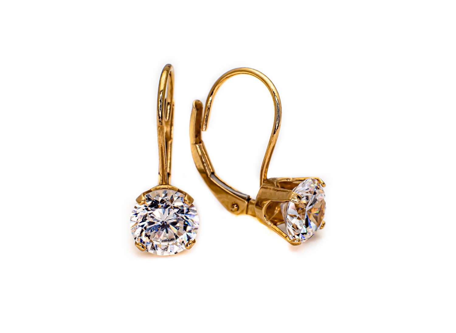 14k Gold Earrings with CZ stones
