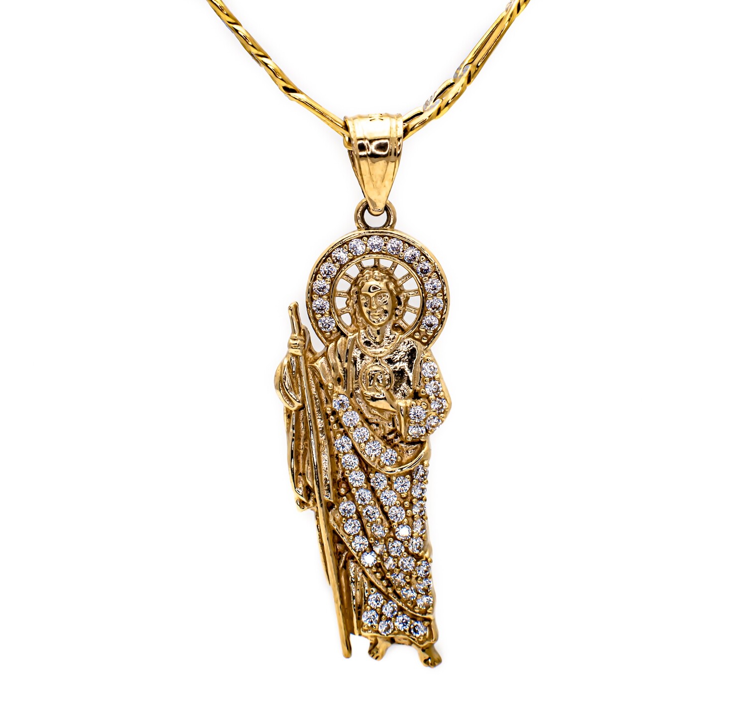 10k Gold Necklace with CZ Stones