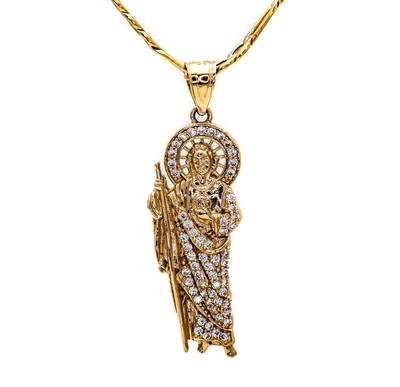 10k Gold Necklace with CZ Stones