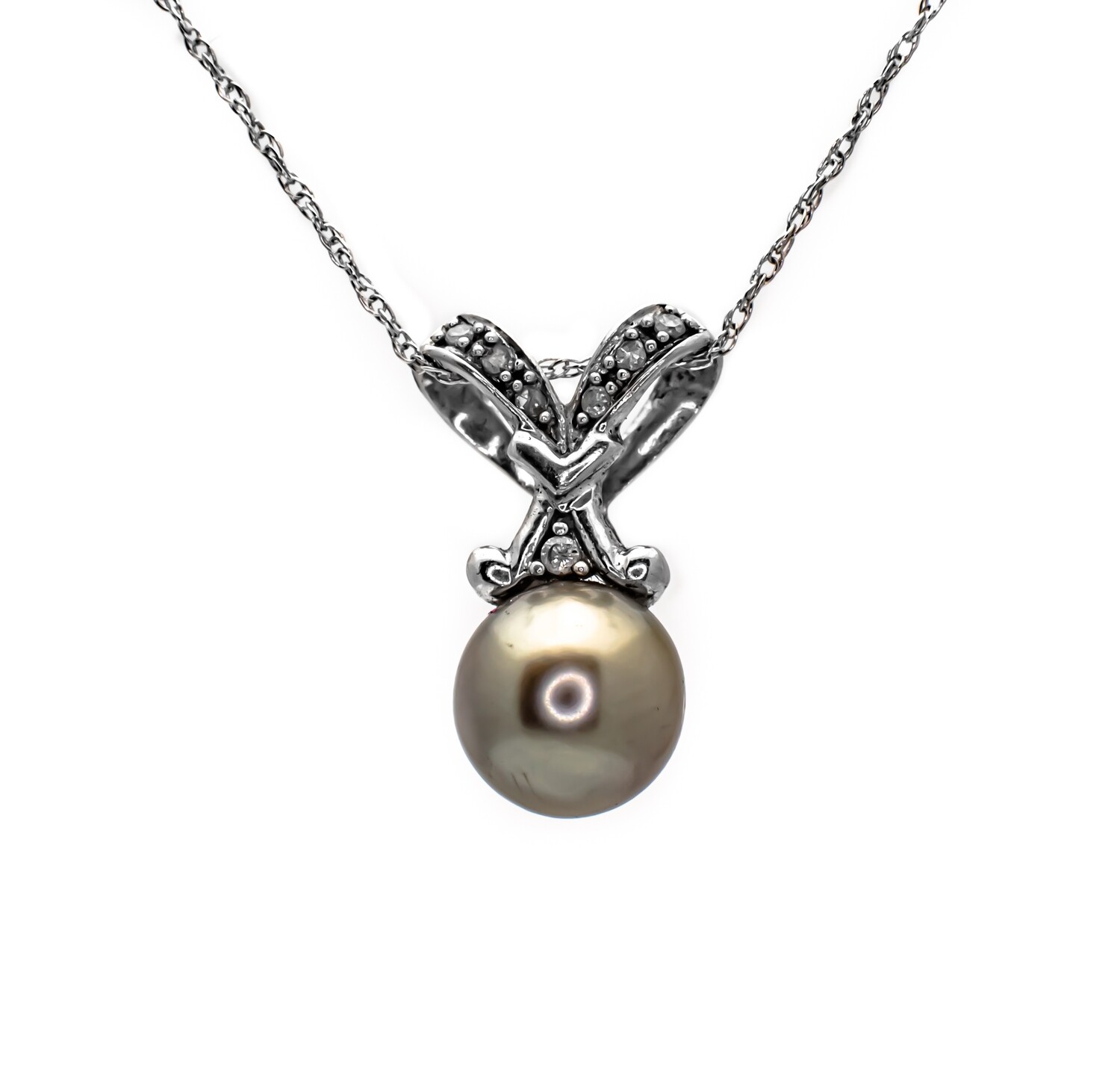 Pearl &amp; Diamond Pendant