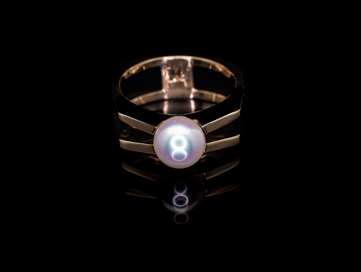 14k Gold Pearl Ring Size 6