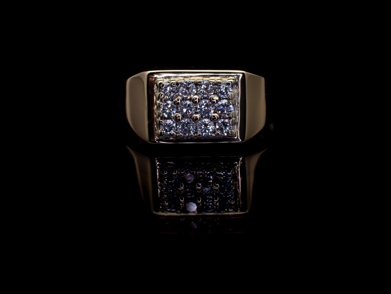 14k Gold Diamond Ring Size 9.5