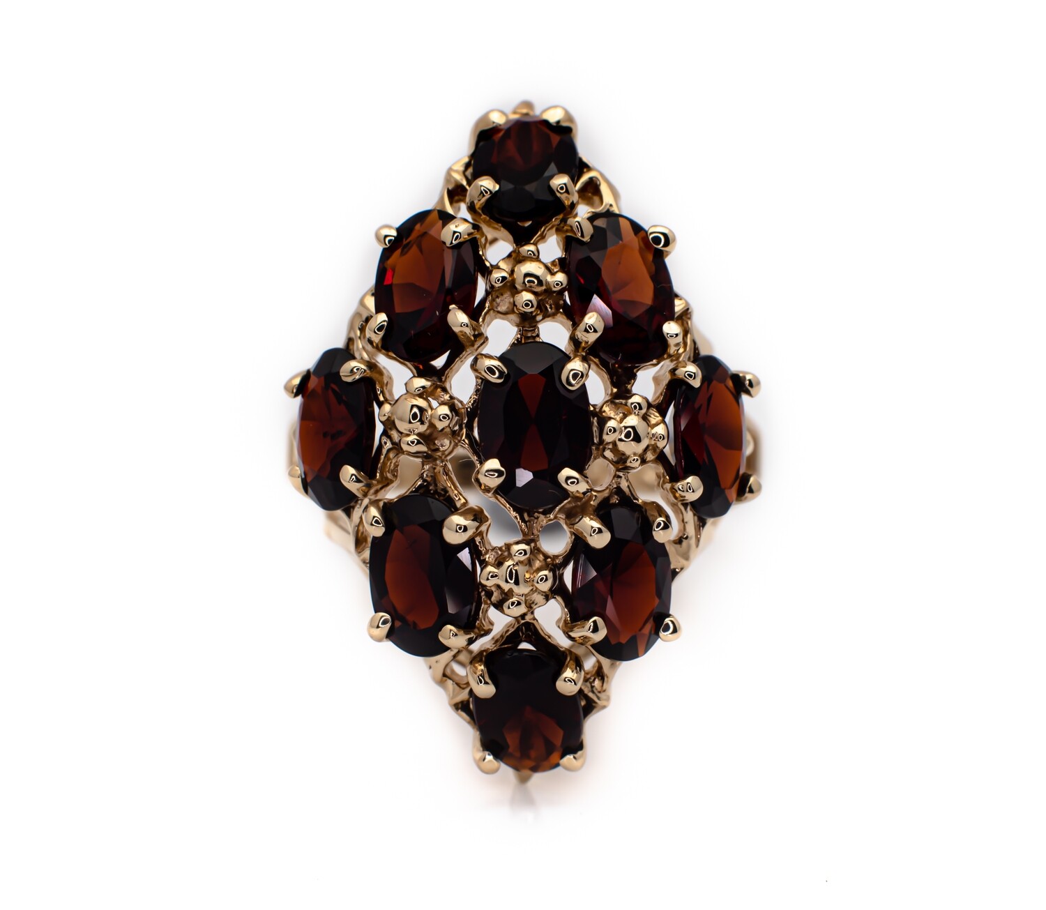10k Gold Ring with Red Gemstone