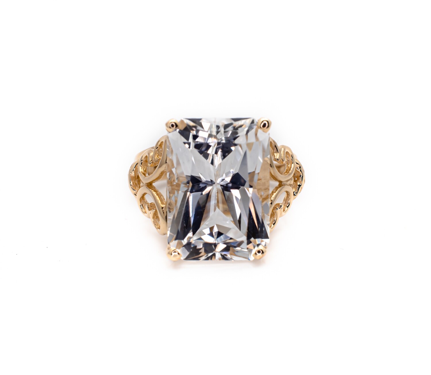 14k Gold Ring with CZ stone