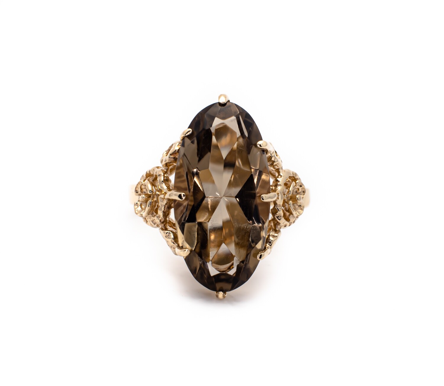 10k Gold Ring with Gray Gemstone