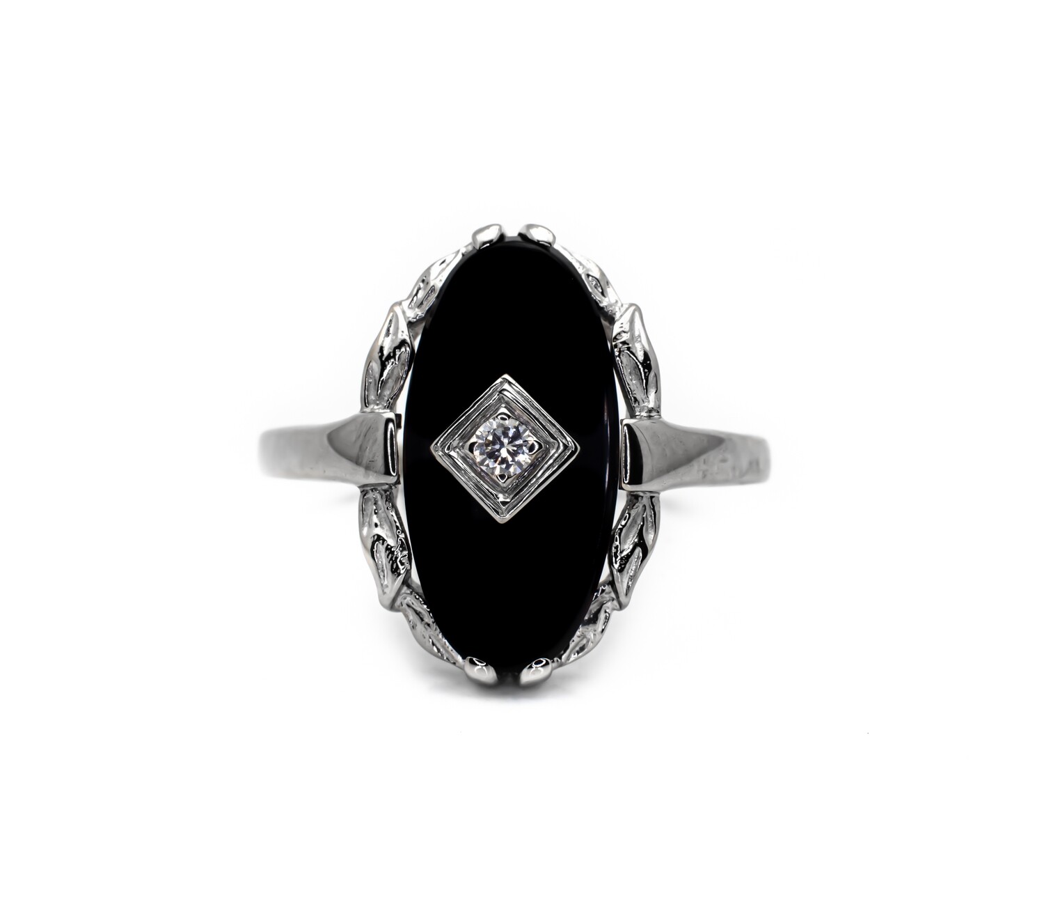 14k Gold Ring with Diamonds