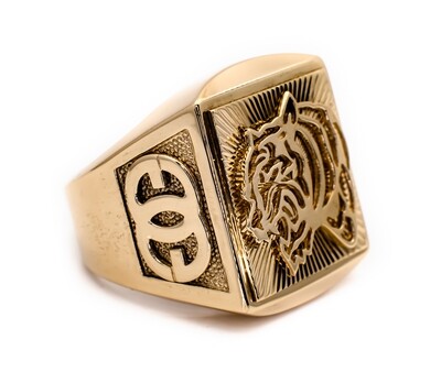 14k Yellow Gold Tiger Ring