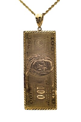 10k Gold 4.3-Inch Pendant