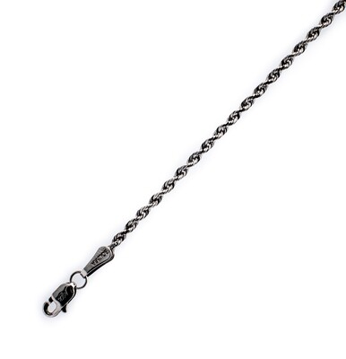 14K White Gold Rope Chain