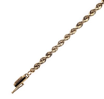 14k Yellow Gold Rope Chain 16-Inch
