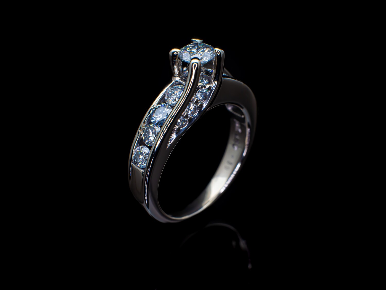 Channel Set Diamond Ring