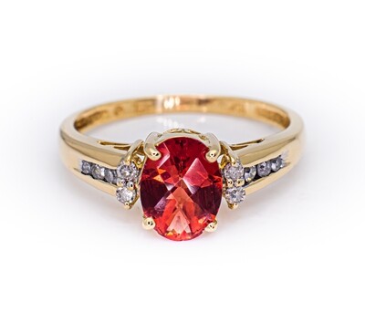 Tourmaline &amp; Diamond Ring