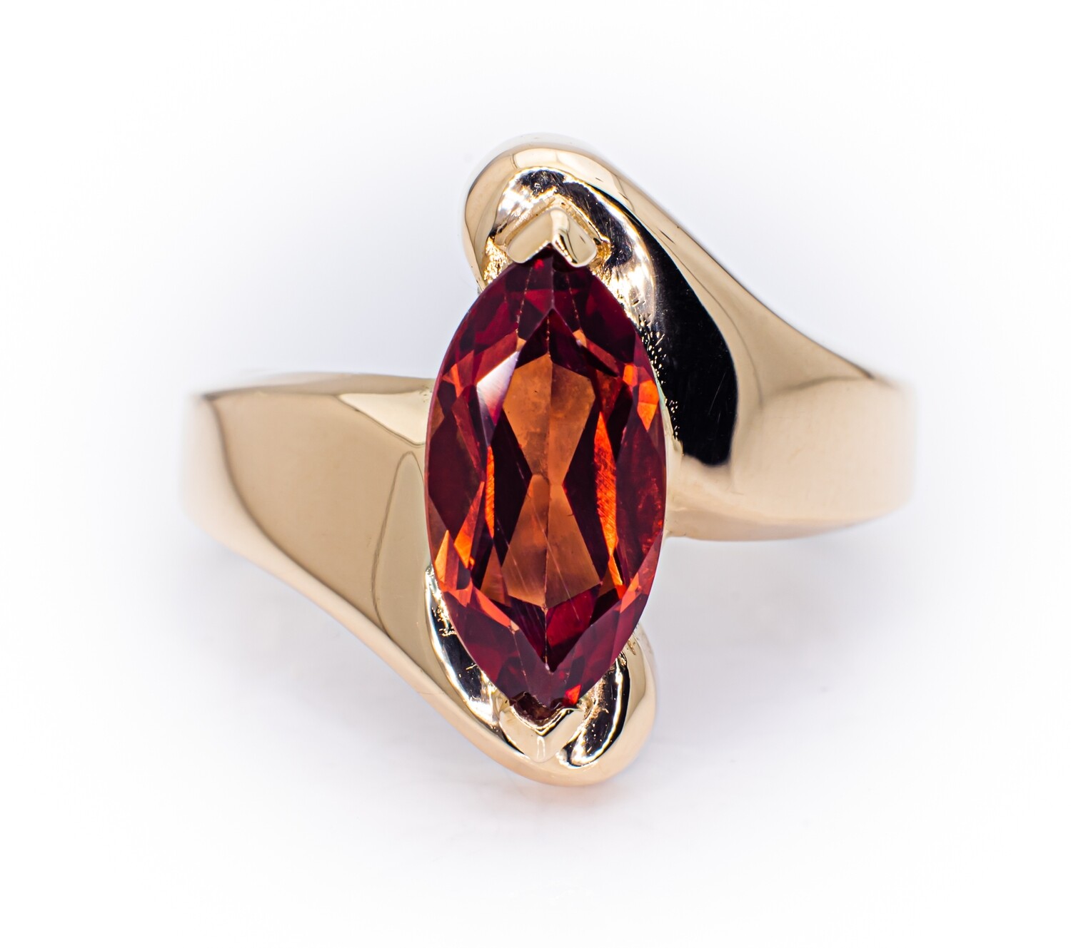 10k Gold Ring with Orange Sapphire