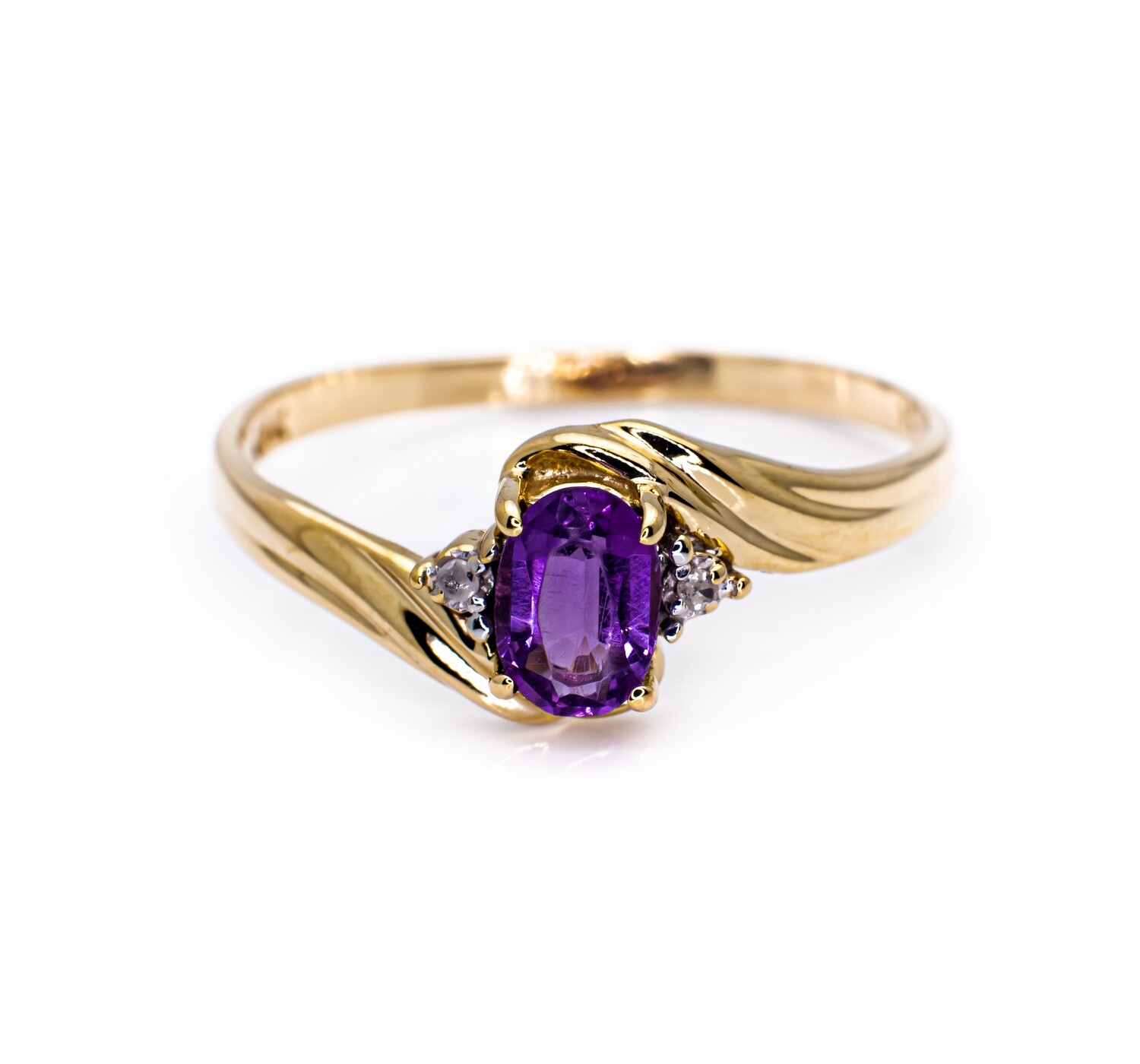 Amethyst &amp; Diamond Ring