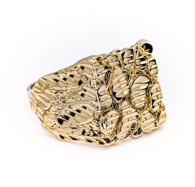 14K Yellow Gold Men Ring. Size - 10