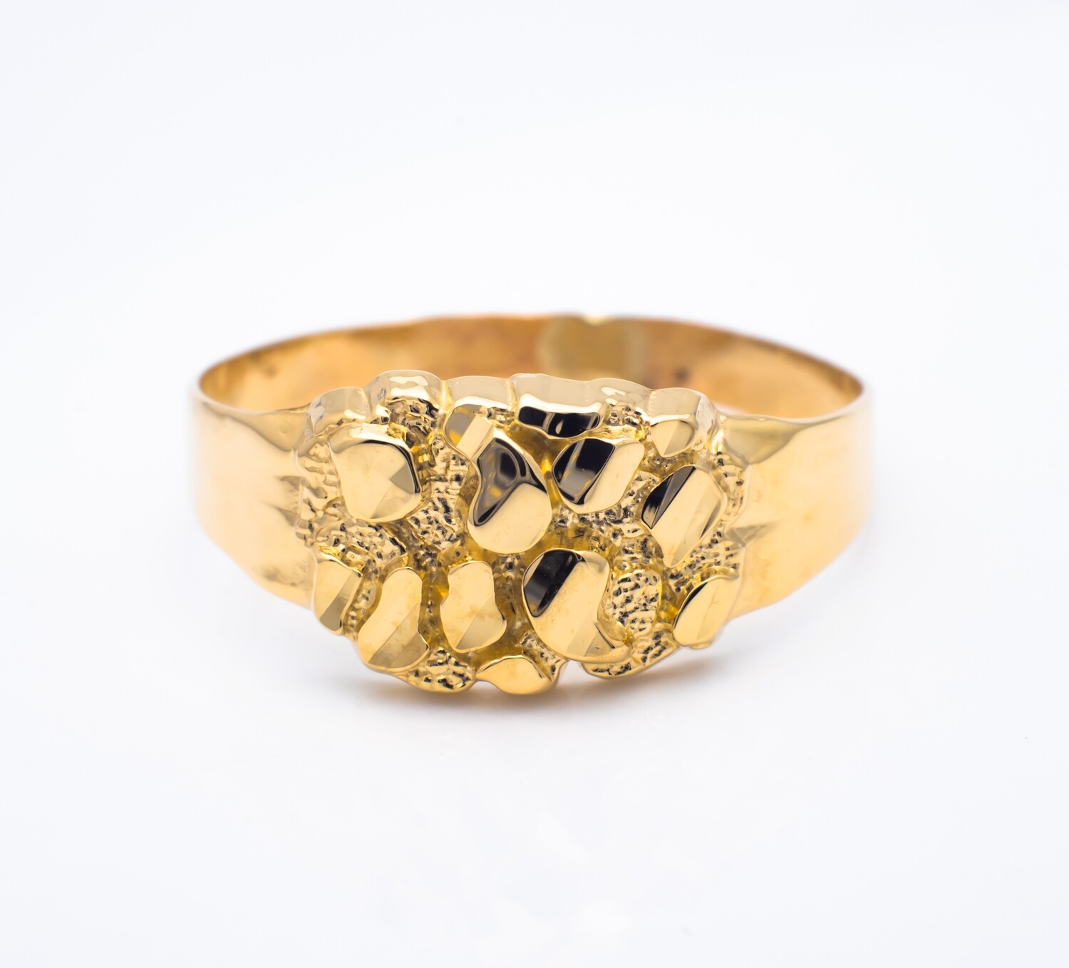 10k Yellow Gold Ring &quot;Nuggets&quot;. Size - 9 3/4