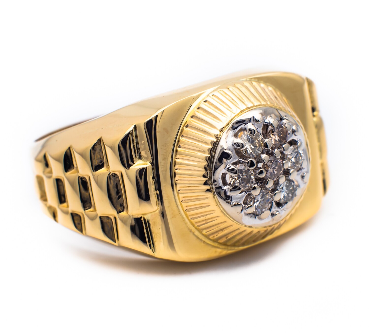 10K Yellow Gold Diamond Ring Size 10