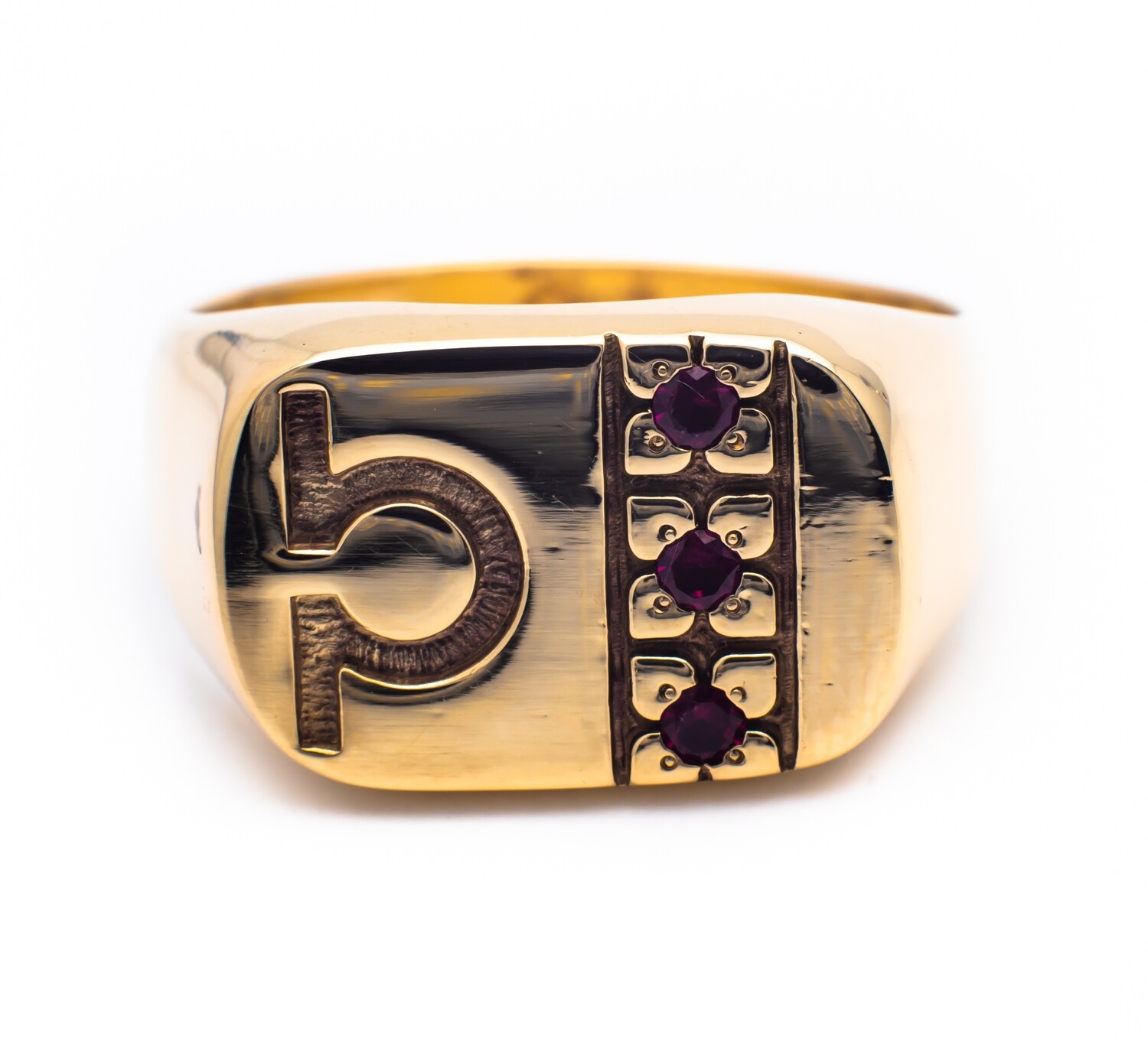 10k Gold Men&#39;s Ruby Ring Size 11