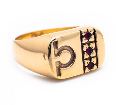10k Gold Men's Ruby Ring Size 11