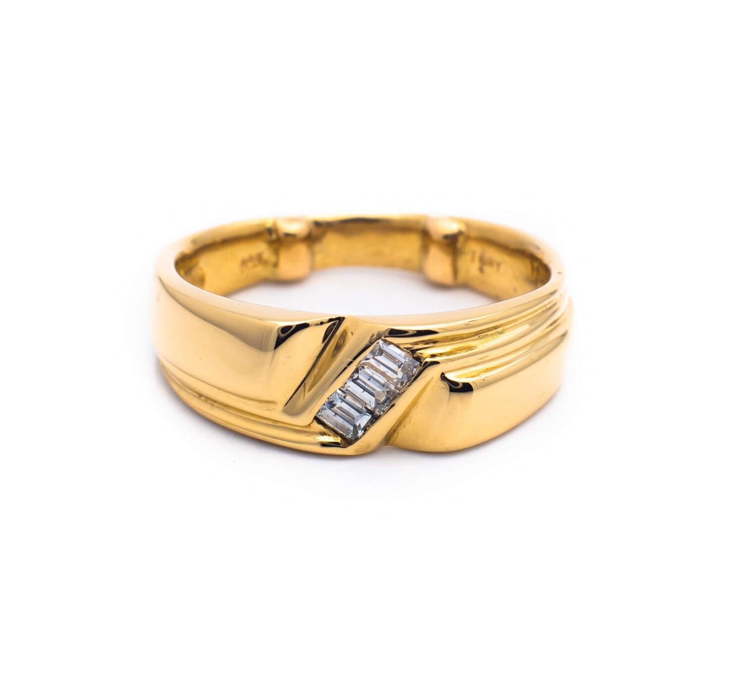 14K Yellow Gold Diamond Ring Size 6