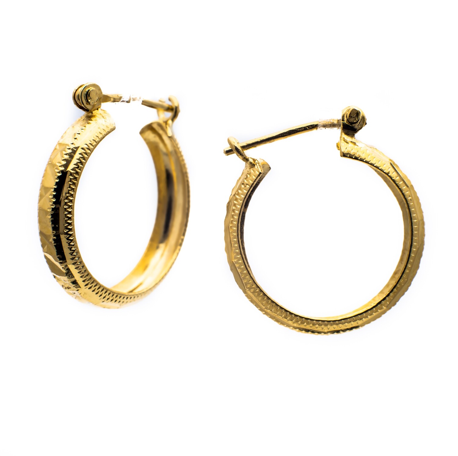 14K Yellow Gold Hoop Earrings