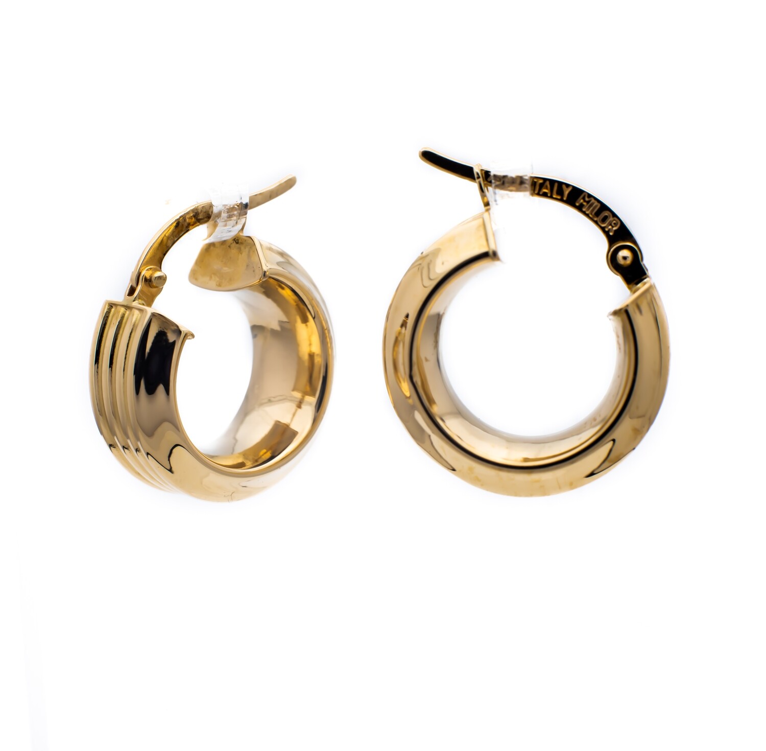 14K Yellow Hold Hoop Earring