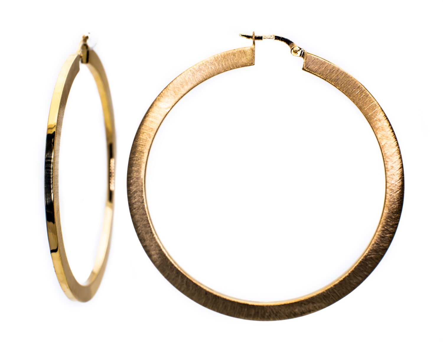 14K Yellow Gold Hoop Earrings
