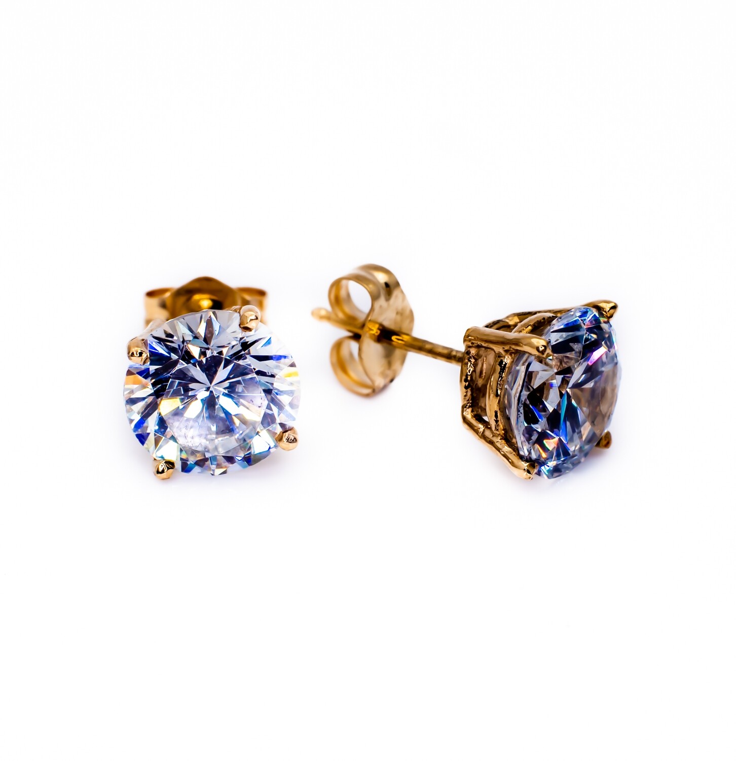 14K Yellow Gold Stud Earrings