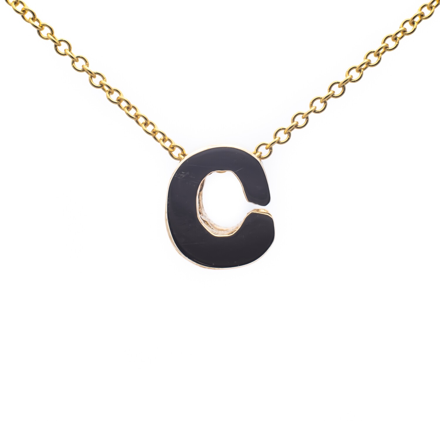 14K Yellow Gold Pendant &quot;C&quot;