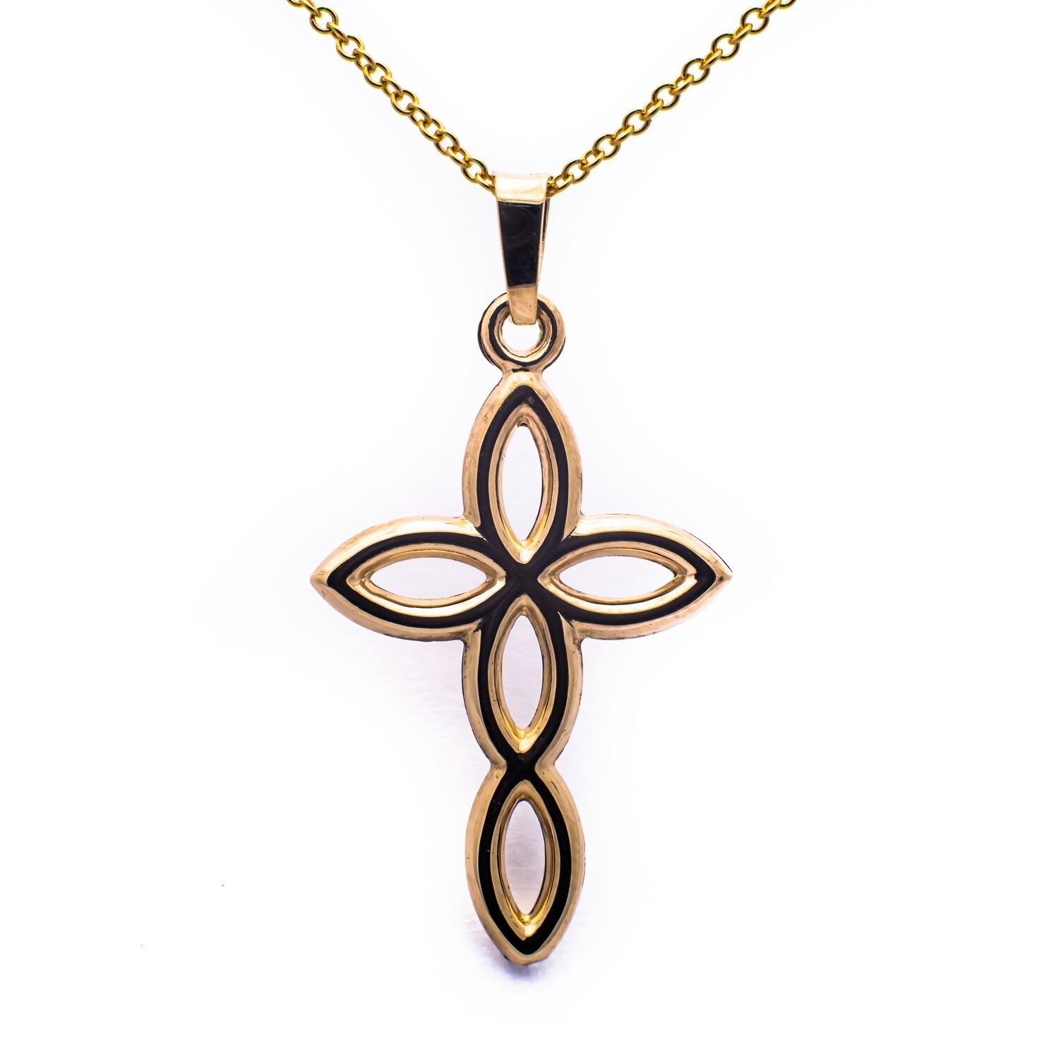 14K Yellow Gold Cross