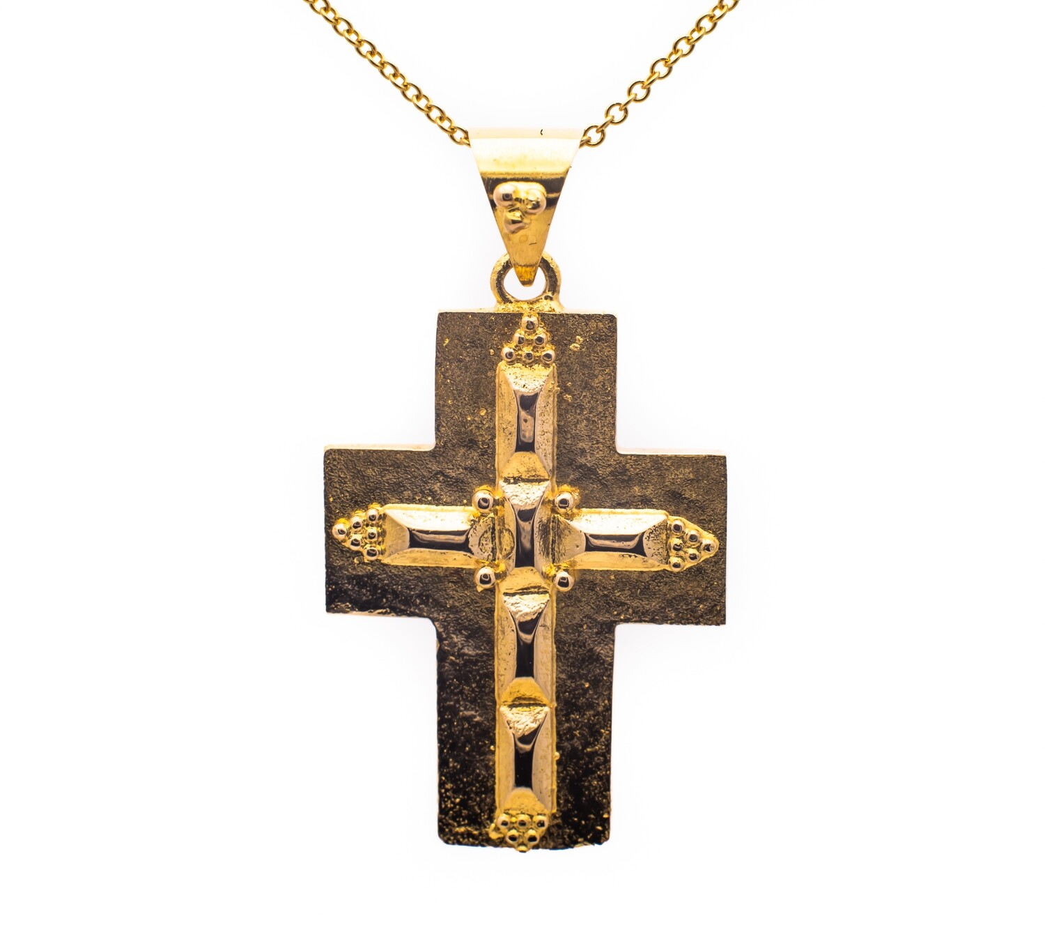 14K Yellow Gold Cross Pendant