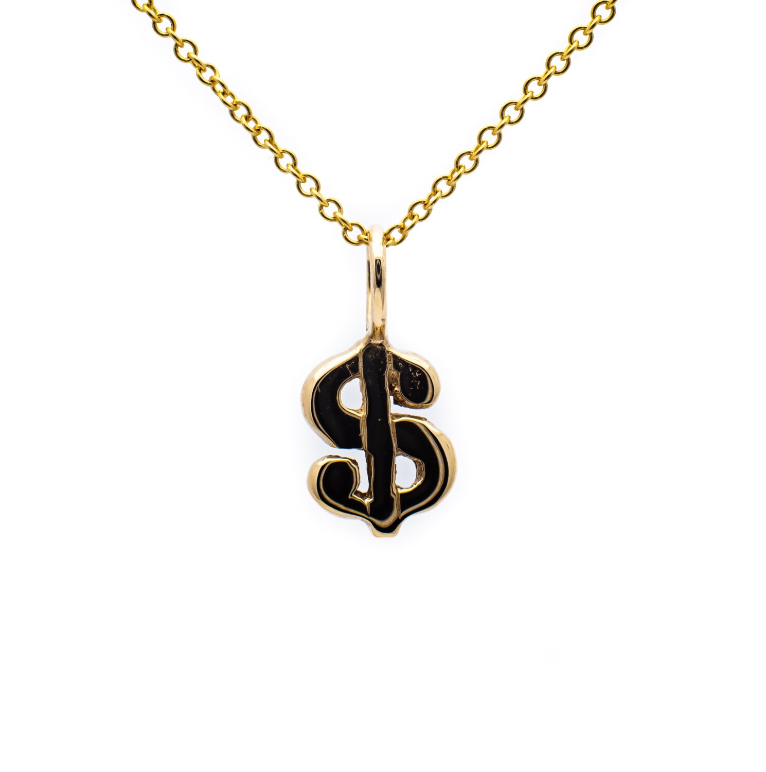 14K Yellow Gold Pendant &quot;$&quot;