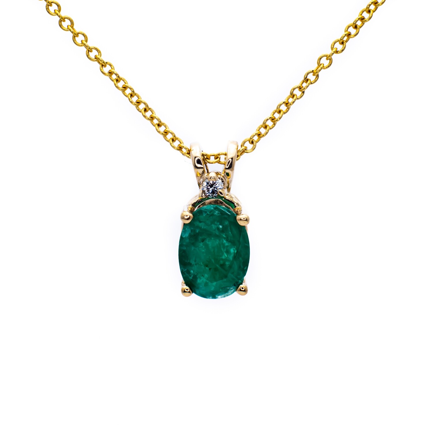 Emerald Diamond Pendant