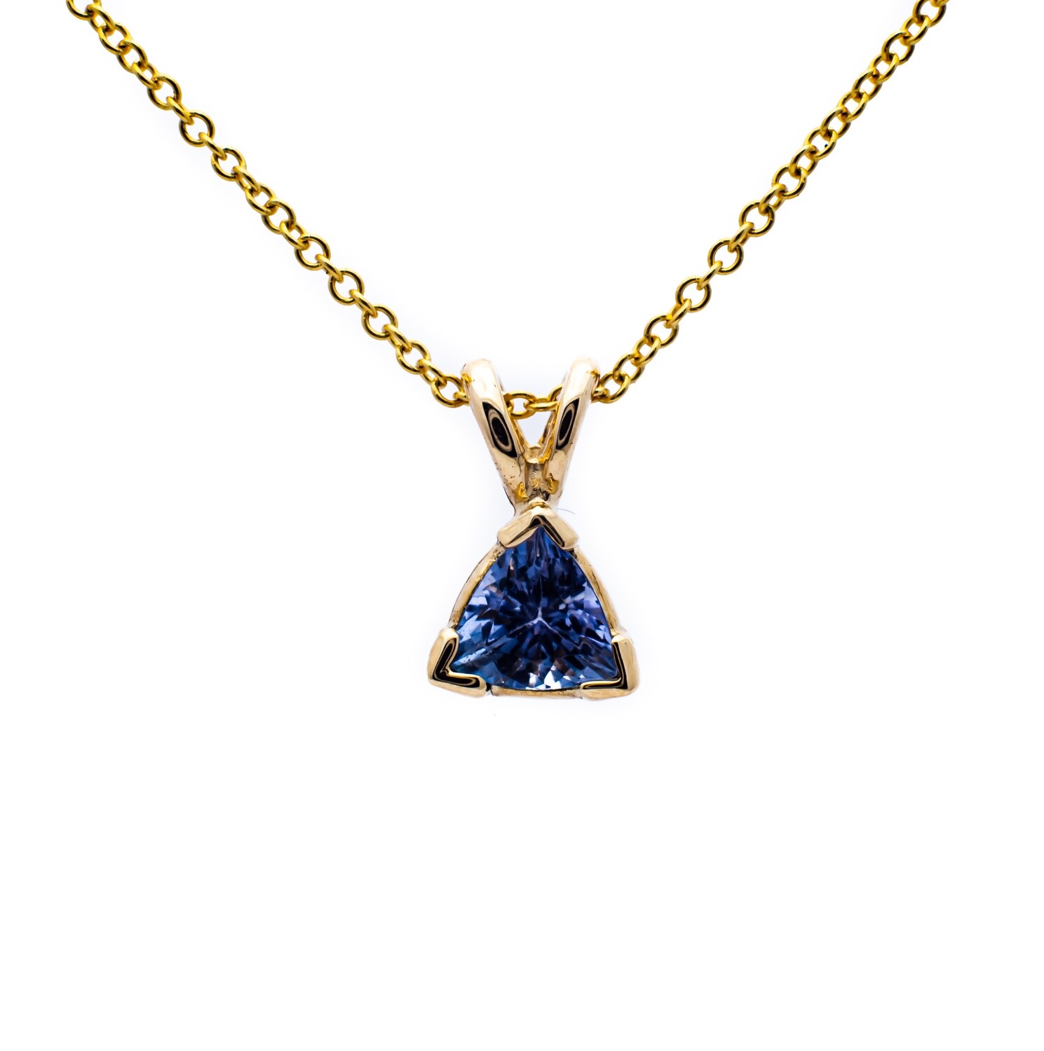 14K Yellow Gold Pendant with Amethyst