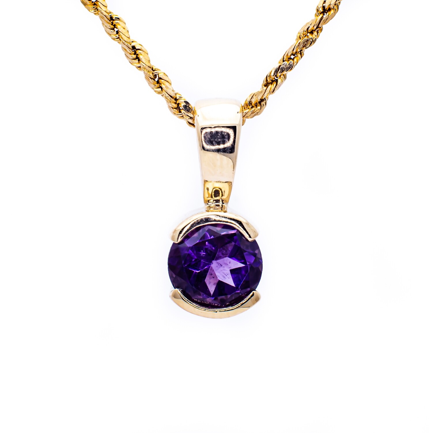 Amethyst Gold Pendant