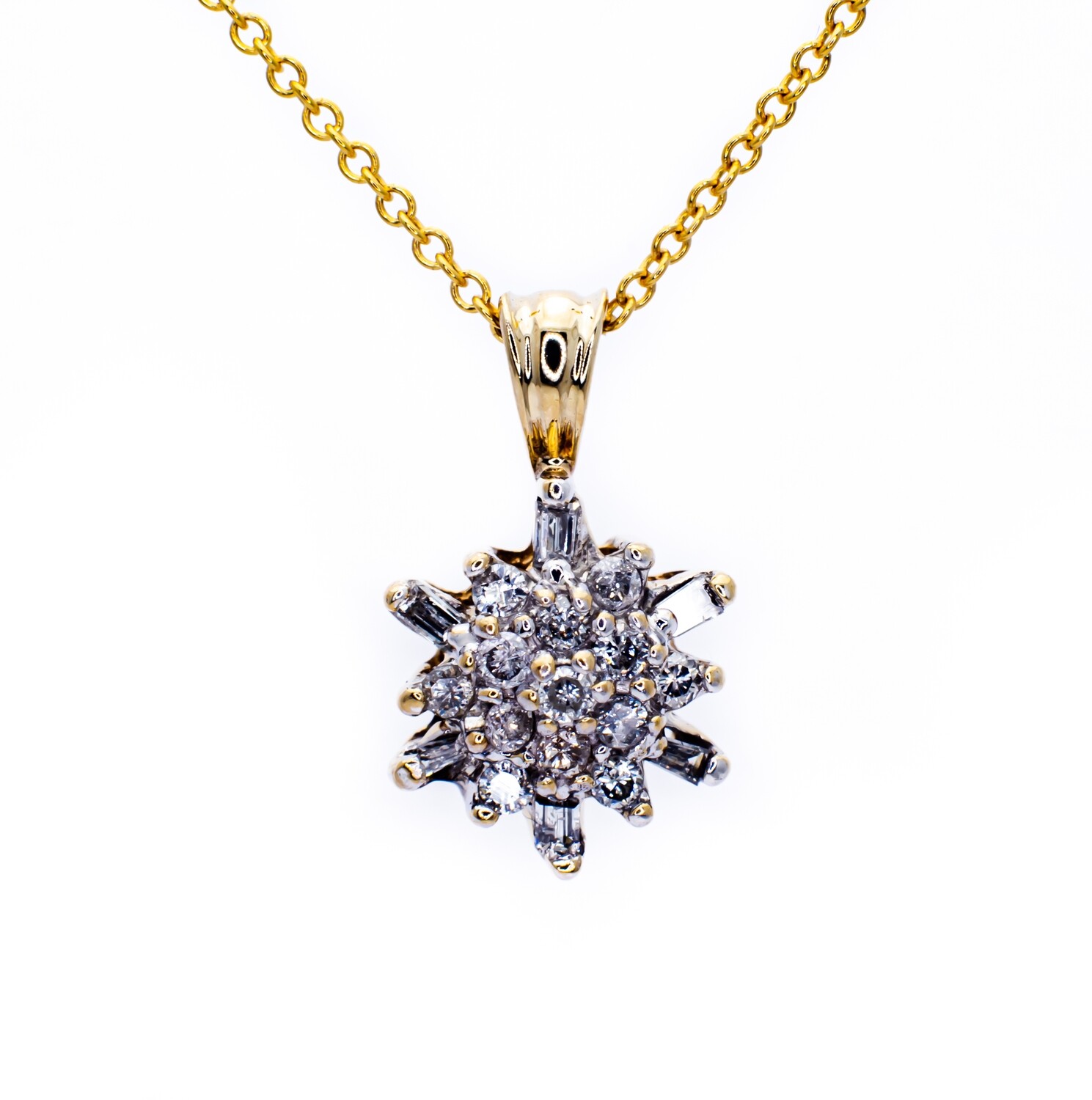 10K Yellow Gold Pendant with Diamonds