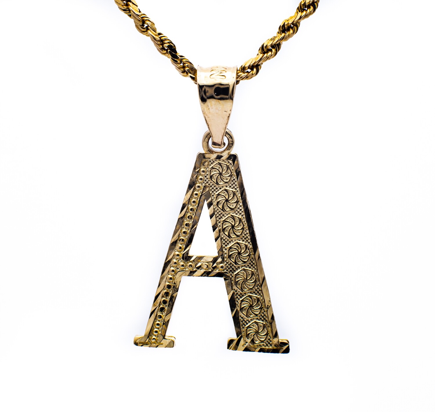 10K Yellow Gold Pendant &quot;A&quot;