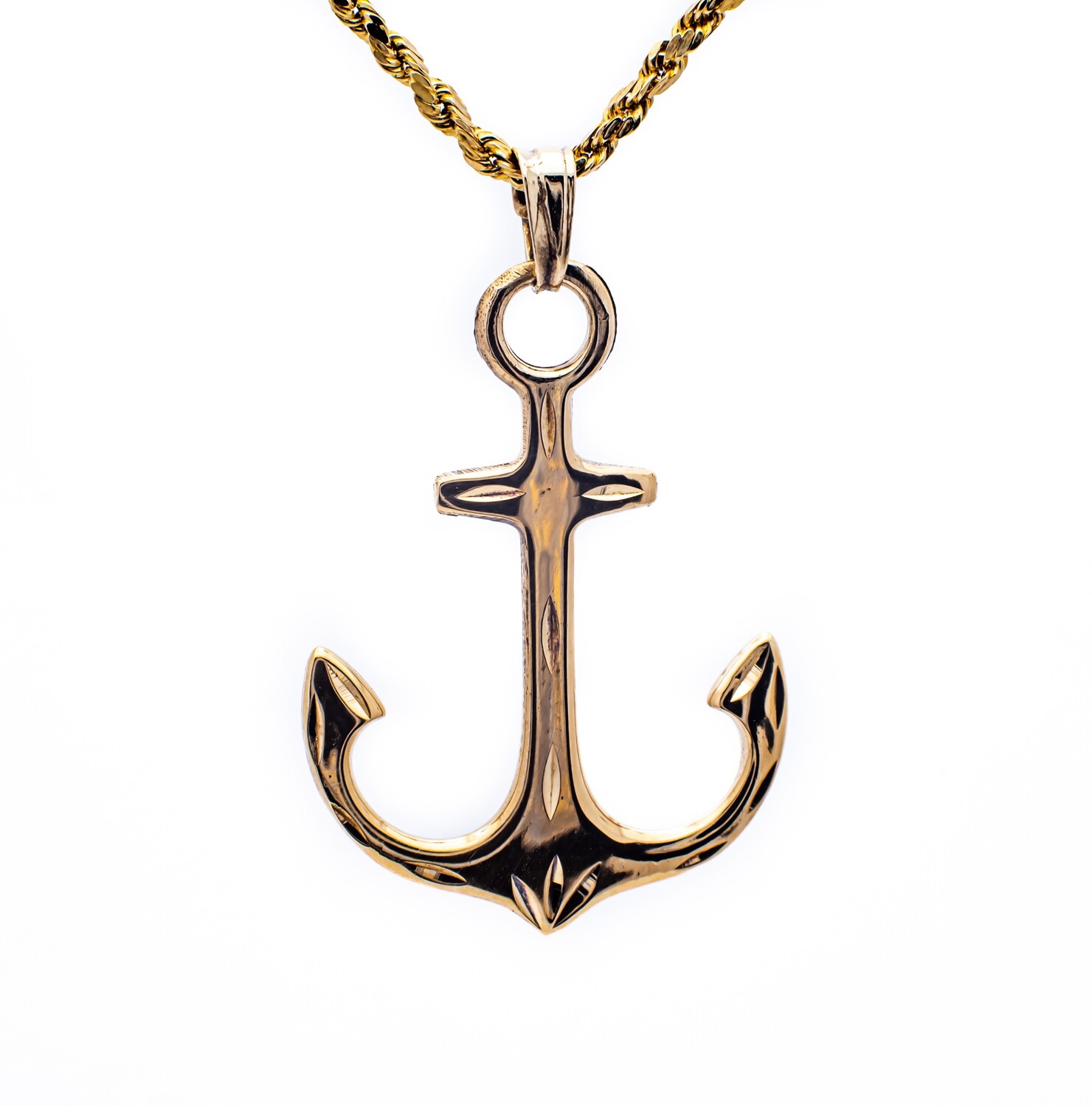 14K Yellow Gold Pendant &quot;Anchor&quot;