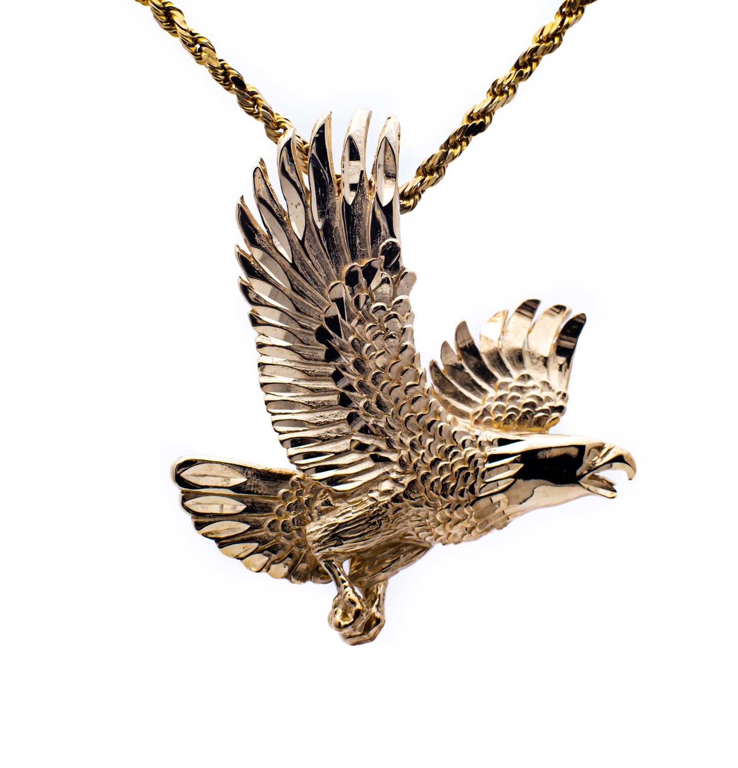 14K Yellow Gold Pendant &#39;Eagle&#39;