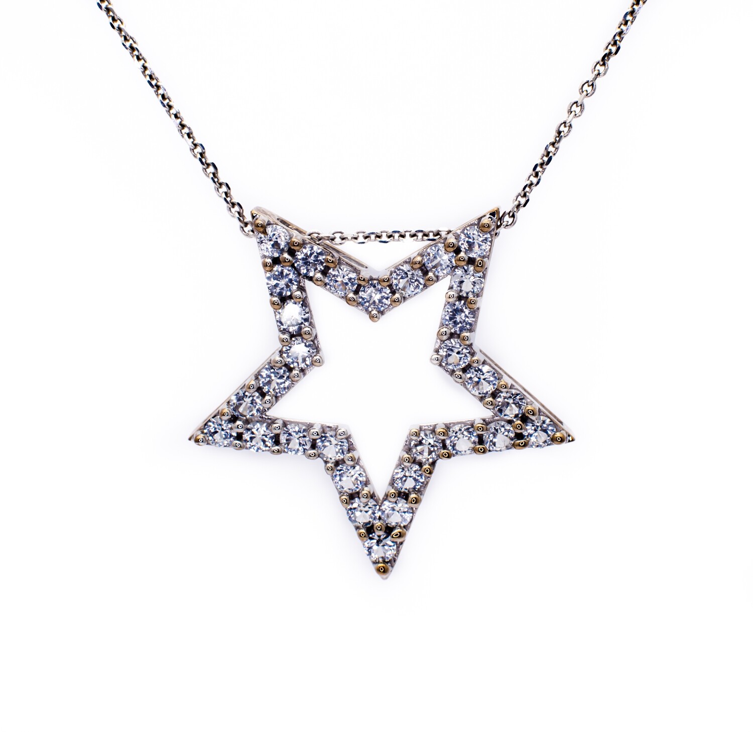 CZ White Gold Pendant