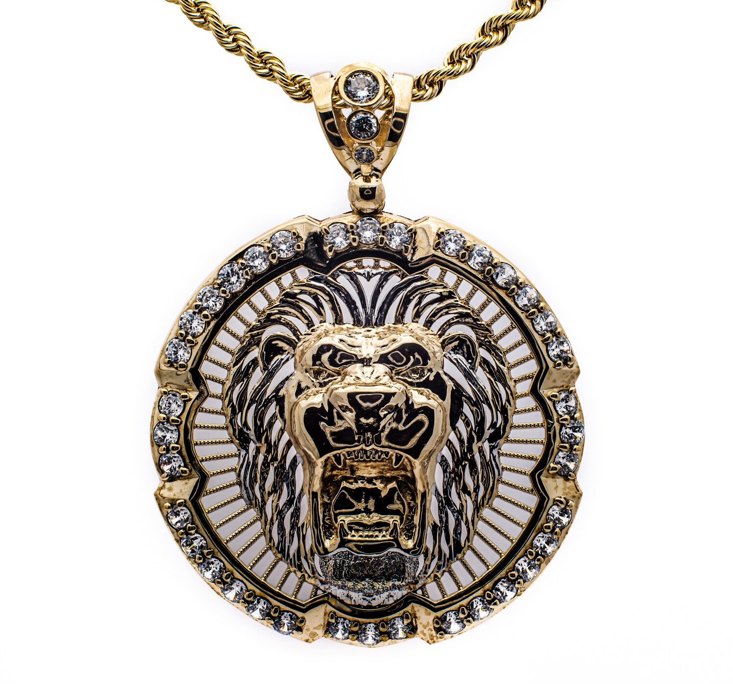 10k Yellow Gold CZ Pendant
