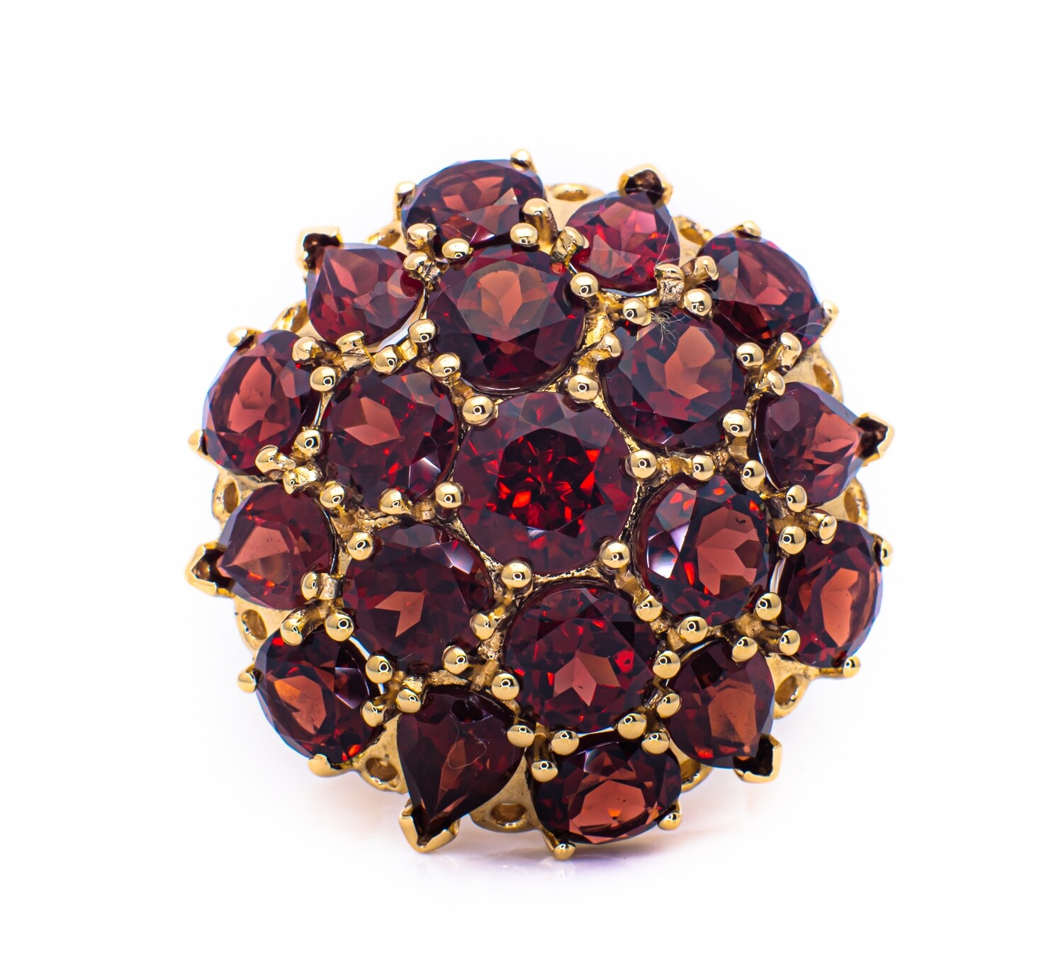 14k Yellow Gold Garnet Ring Size 7