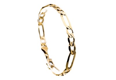 10K Gold Figaro Bracelet