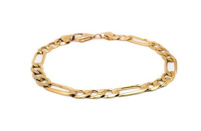10K Gold Figaro Bracelet