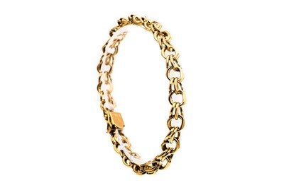 18K Gold Double Row Semi-solid Rope Bracelet