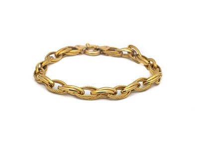 18K Hollow Double Link Gold Bracelet
